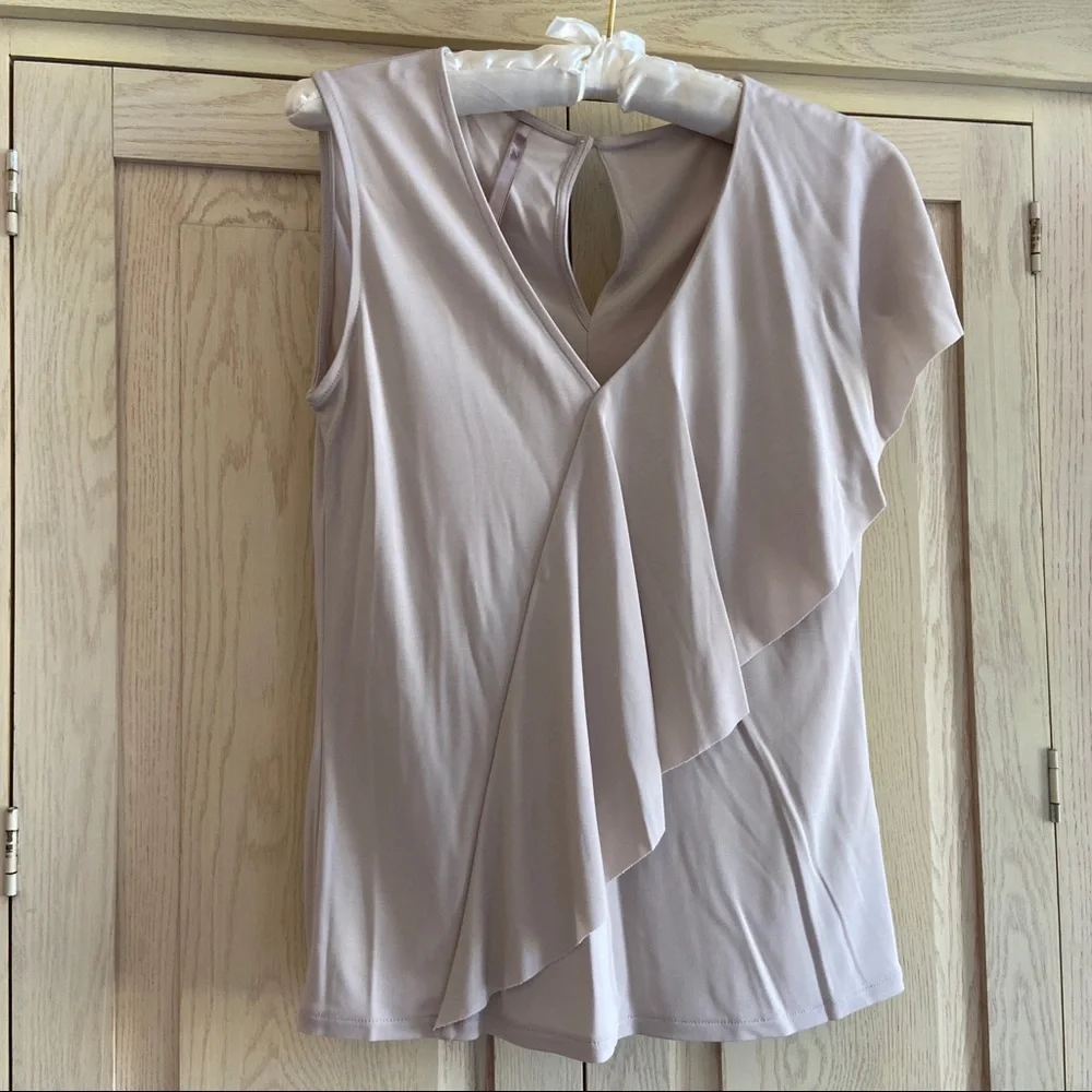 NWOT Karen Millen Flutter Sleeveless Top | Size 4